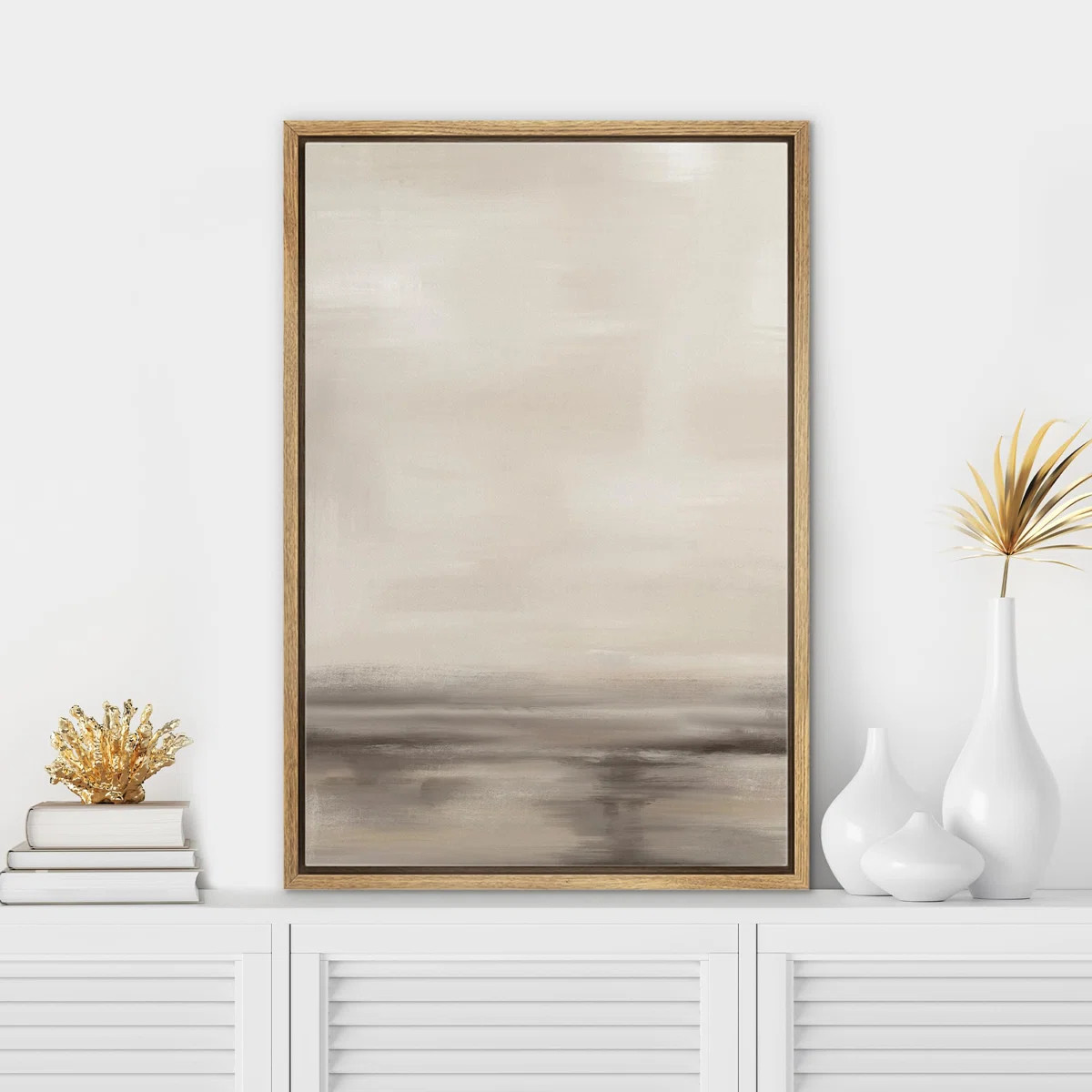 Minimal Landscape " Mid-Century Geometric Gray Grunge Color Field Abstract Minimalism Contemporar... | Wayfair North America