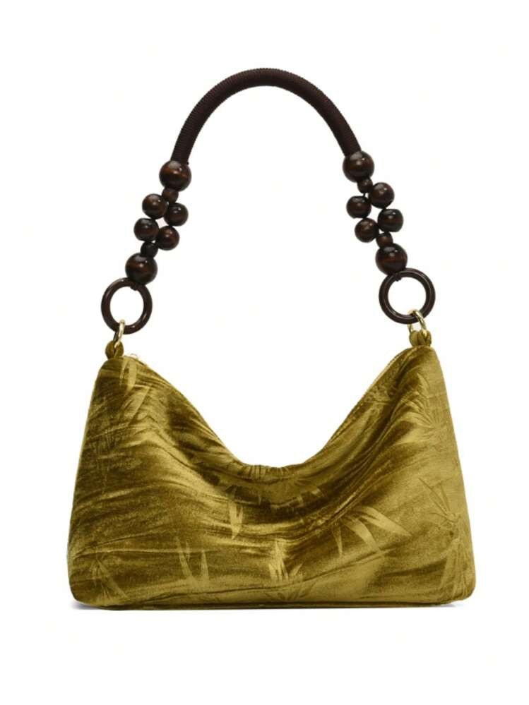 Cloud Shaped Suedette Shoulder Bag, Fashionable Dumpling Bag With Unique Design, Suede Bag Purse | SHEIN