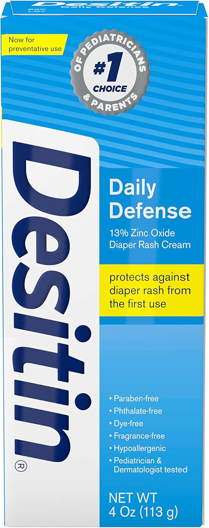 Desitin Daily Defense Baby Diaper Rash Cream with Zinc Oxide to Treat, Relieve & Prevent diaper r... | Amazon (US)