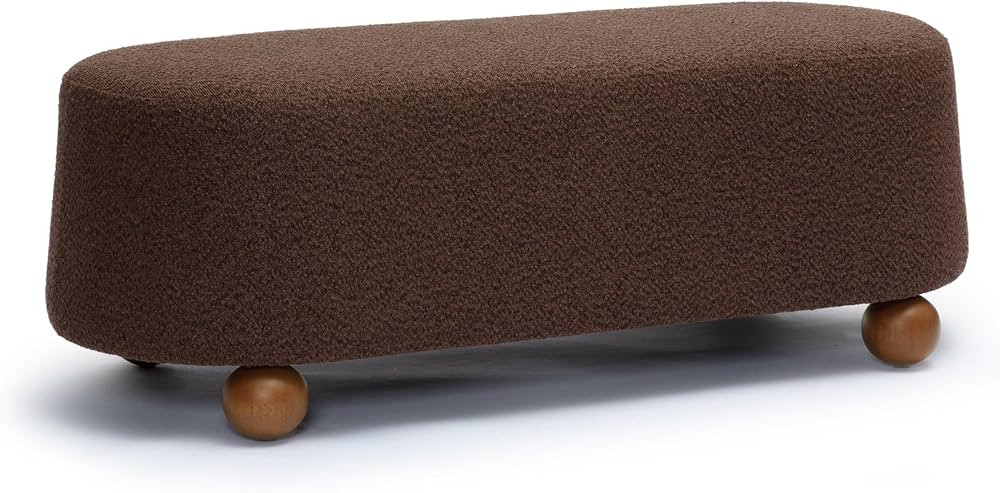 Tov Furniture Jaine Brown Boucle Large Ottoman | Amazon (US)