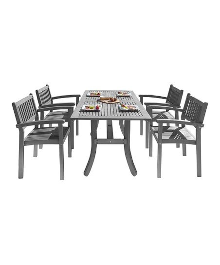 Gray Five-Piece Renaissance Patio Set | Zulily