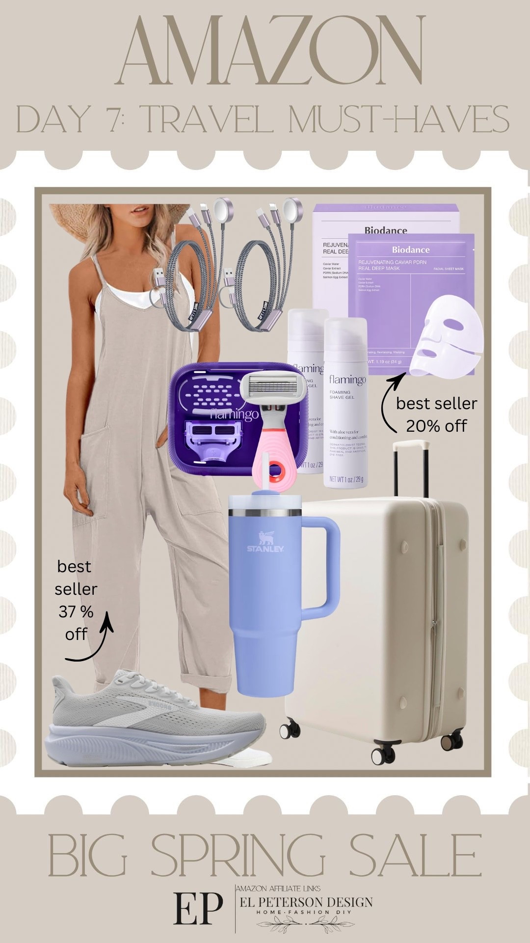 Amazon Big Spring Sale
Last Day
Day 7: Travel Must Haves 
Romper
Suitcase
Sneakers
Stanley cup
Face mask
Charger 

#LTKSaleAlert