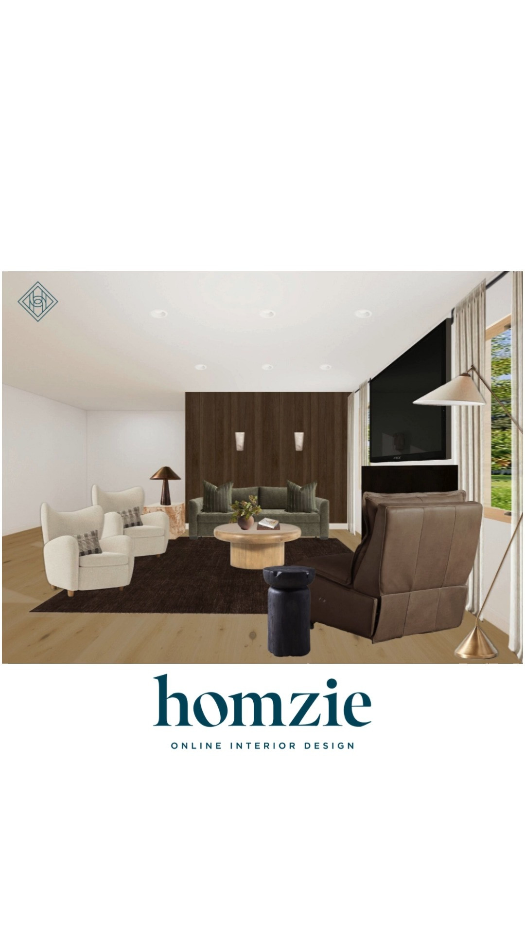 Moody warm living room design featuring green velvet sofa, leather accent chair, lamp, rug, curtains, decor, etc.

#LTKHome #LTKFinds #LTKFavorites #HomeStyleDaily 

 #LTKHome #LTKStyleTip #LTKFamily