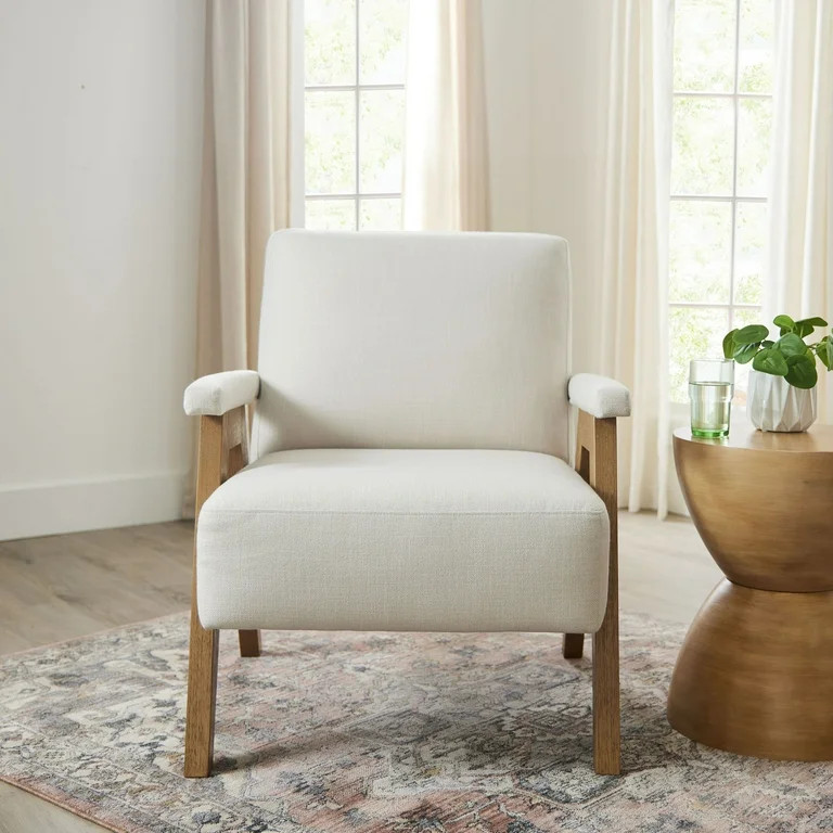 Better Homes & Gardens Ezra Accent Chair, Living Room, Cream | Walmart (US)