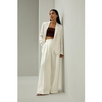 LILYSILK Ladies Silk Slacks - Natural White Mulberry Silk and Linen - Luxurious Pleated Front Pants | LilySilk