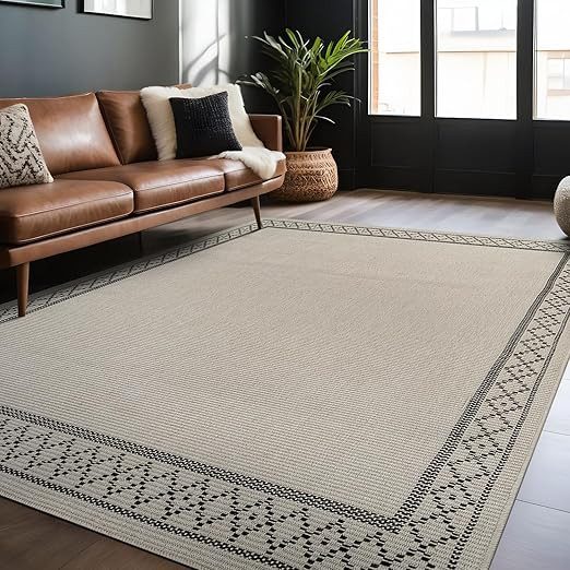 Amazon.com: Luul Home Easy Jute Rugs 8x10 Herringbone Natural Color Living Room Indoor Outdoor Ar... | Amazon (US)