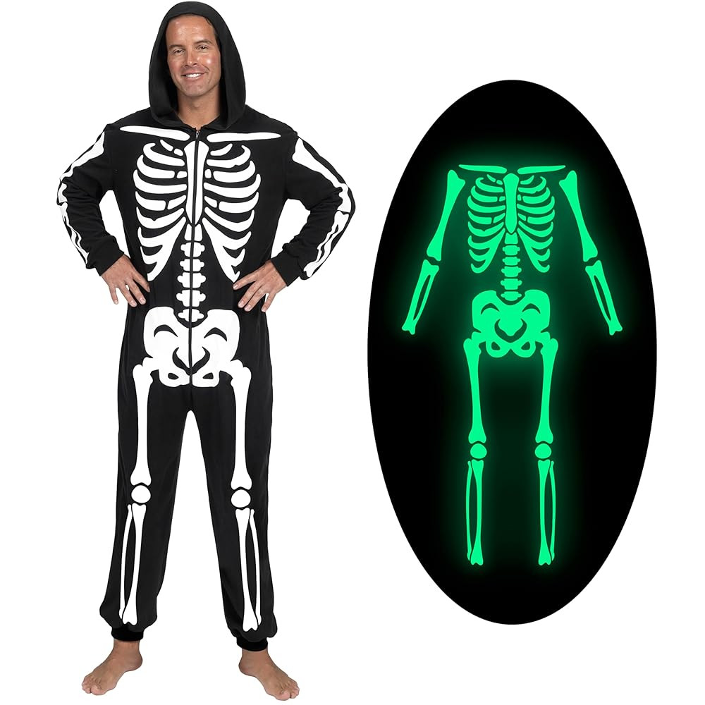 Spooktacular Creations Halloween Skeleton Pajama Glow in The Dark, Adult Skeleton Costume Jumpsui... | Amazon (CA)