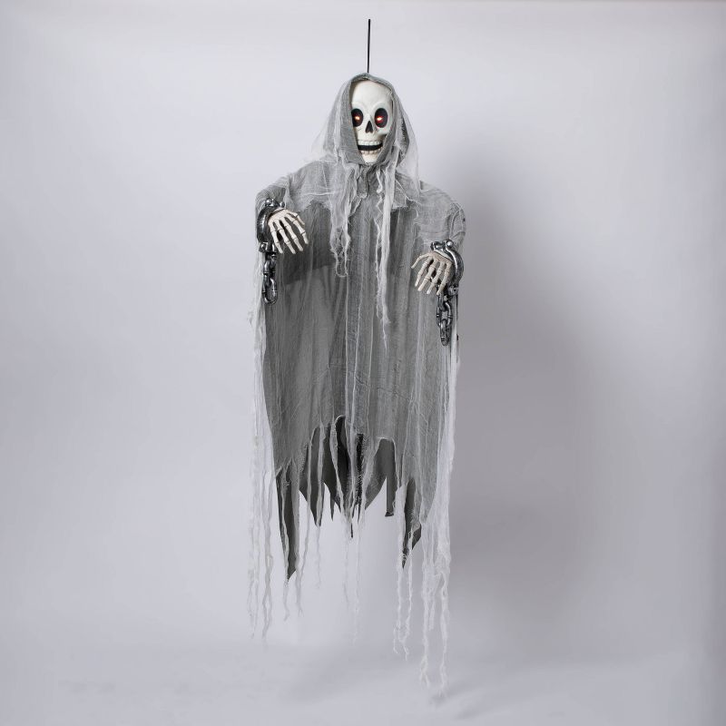 60" Animated Reaper Skeleton with Chains Halloween Decorative Mannequin - Hyde & EEK! Boutique™ | Target