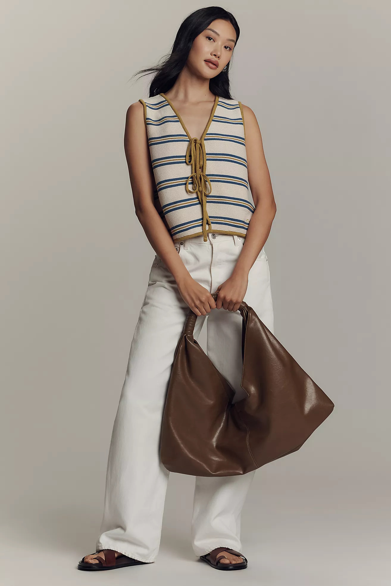 XL Slouchy Faux-Leather Bag | Anthropologie (US)