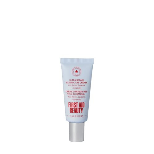 First Aid Beauty Retinol Eye Cream with Encapsulated Retinol + Ceramides, Fragrance Free Anti-Aging Eye Treatment for Fine Lines & Wrinkles, Sensitive Skin Safe, 0.5 oz | Amazon (US)