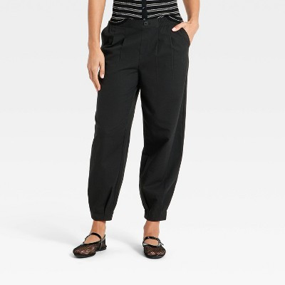 Women's Balloon Jogger Pants - A New Day™ Black L | Target