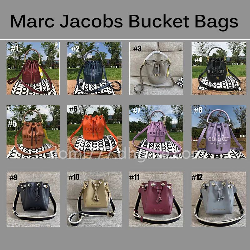 Top-Quality Dupe Marc Jacobs Buckle Drawstring Bucket Bag Women's Leather Handbag Shoulder Bag | DHGate
