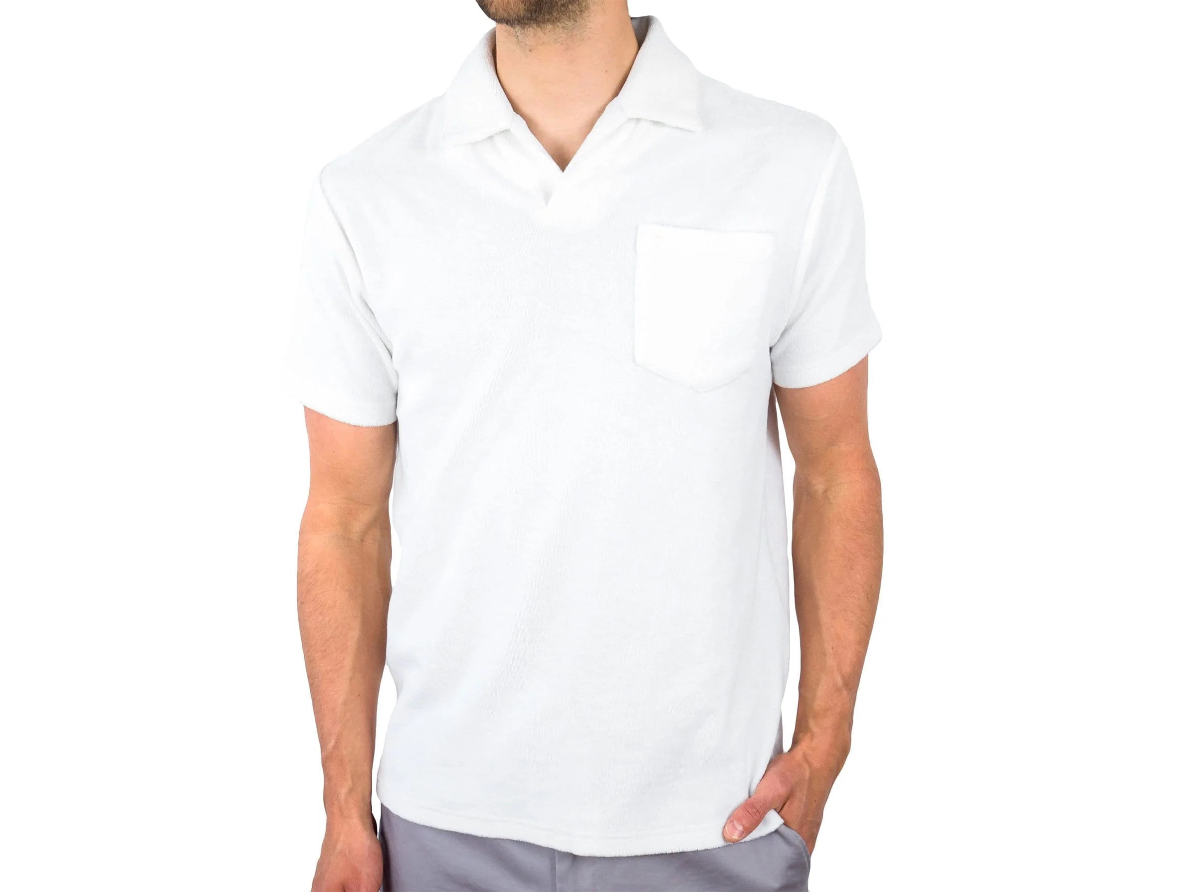 Terrycloth Polo - White | Criquet Apparel