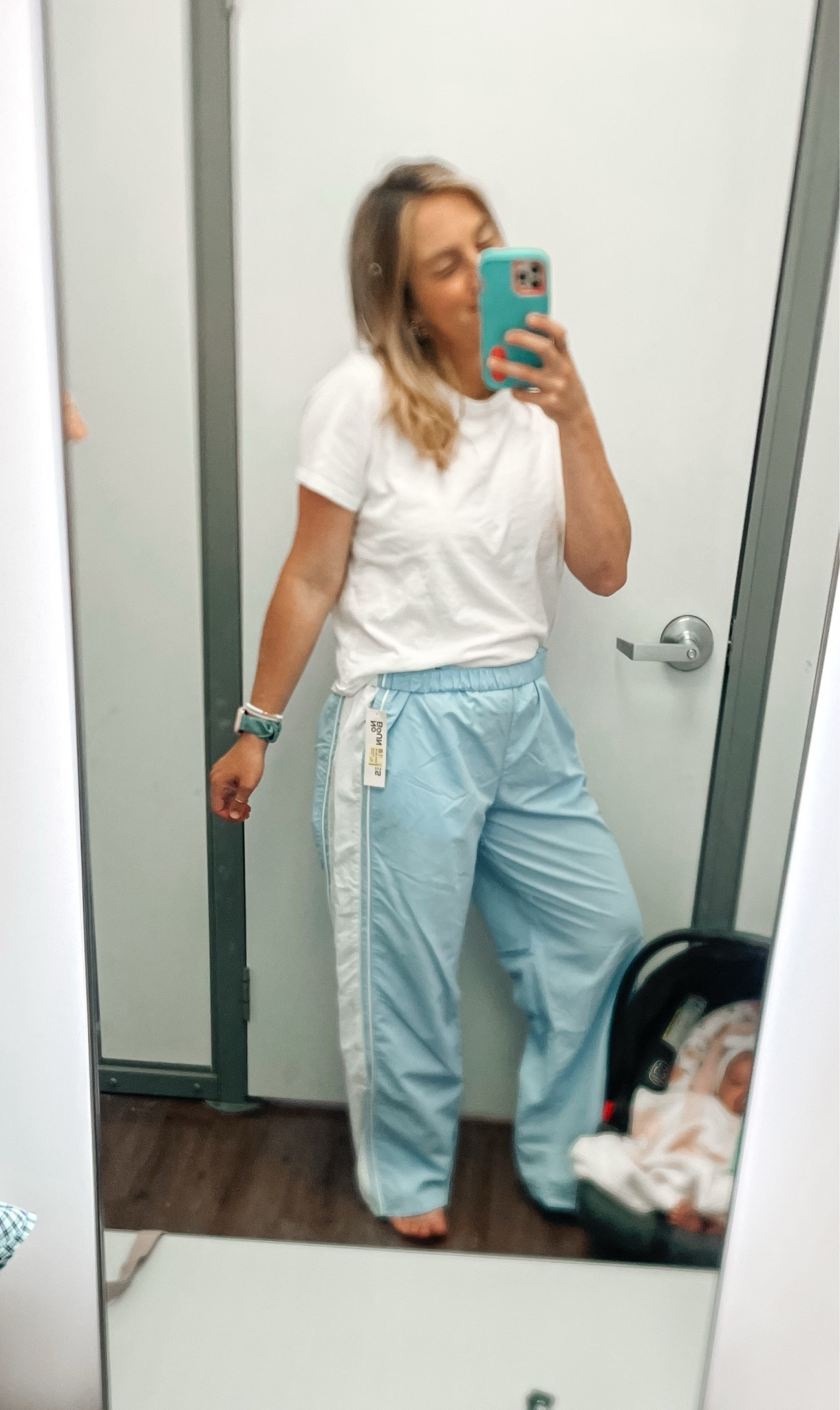 Summer outfit 
Outfit for summer 
Walmart finds 
Athletic pants 
Track pants 
Track pants outfit 
Causal outfit 
Everyday outfit 
Postpartum outfit 
Outfit for postpartum

#LTKootd #LTKmomlife