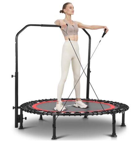 This is the rebounding trampoline I have. I love it! I have linked a couple other options as well. :) 

#LTKFitness