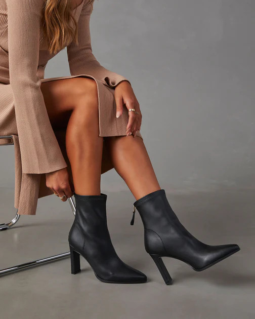 Billini - Janelle Faux Leather Ankle Boots - Black | VICI