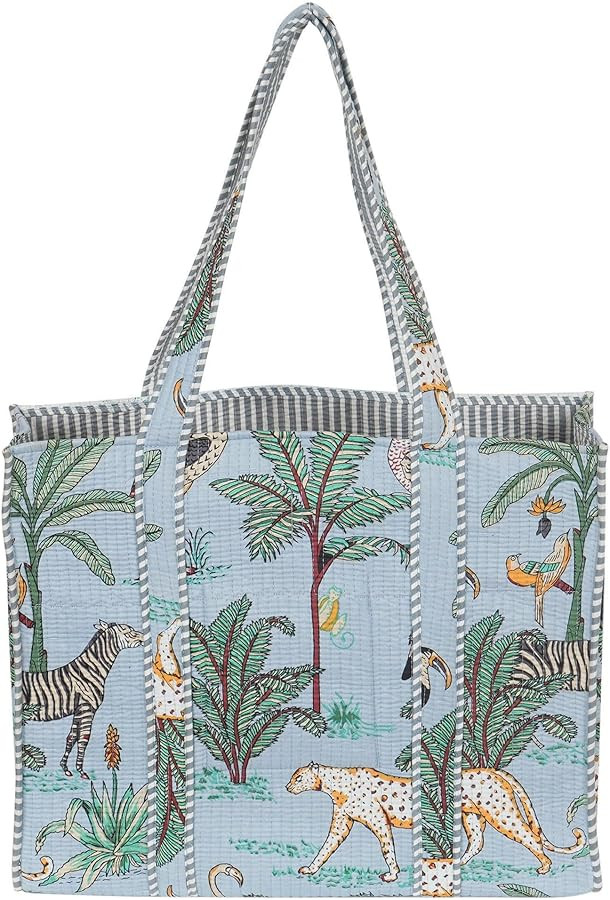 Marubhumi Women Lightweight Travel Bag Purse Cotton Shoulder Tote Bag For Shopping Grocery & Beac... | Amazon (US)