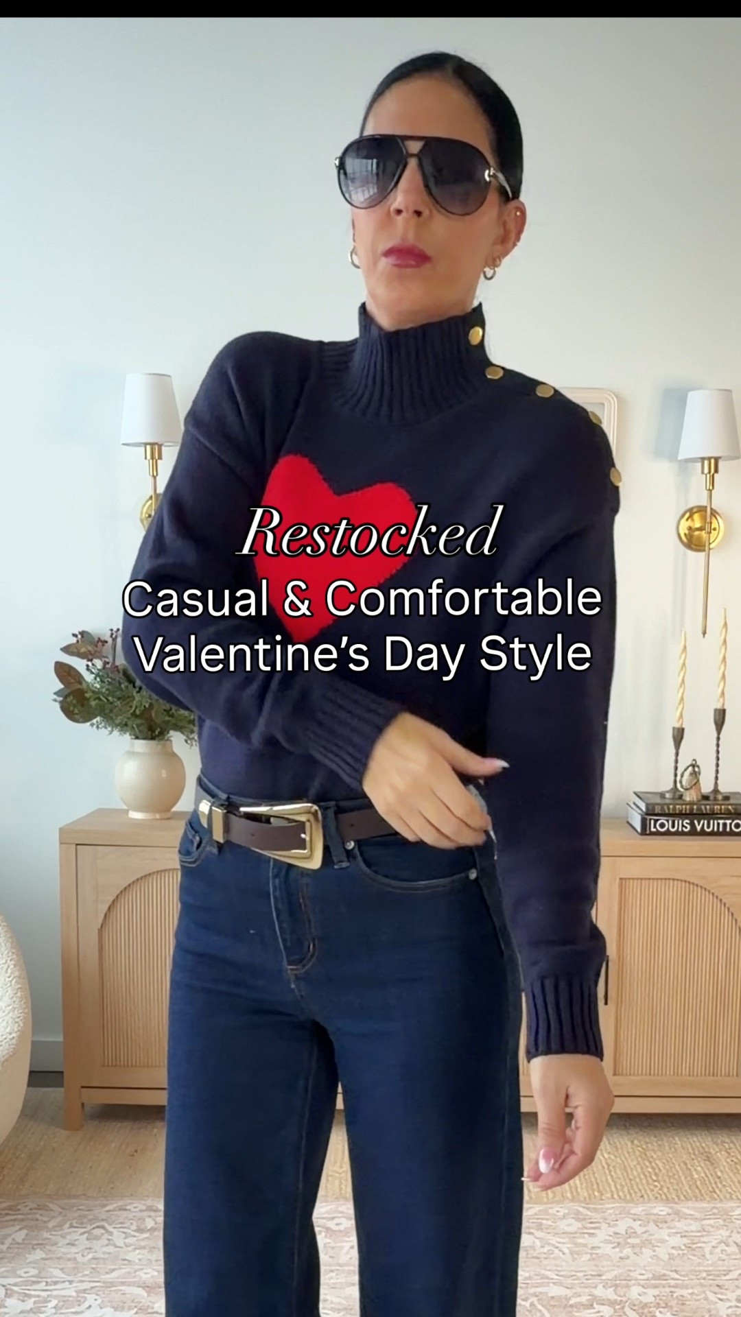 Restocked in select sizes! 
This heart sweater is stunning on!  
Wearing a medium 
Denim size 2 

#LTKU #LTKOver40 #LTKFindsUnder50 

#LTKgrwm #LTKmomlife #LTKootd