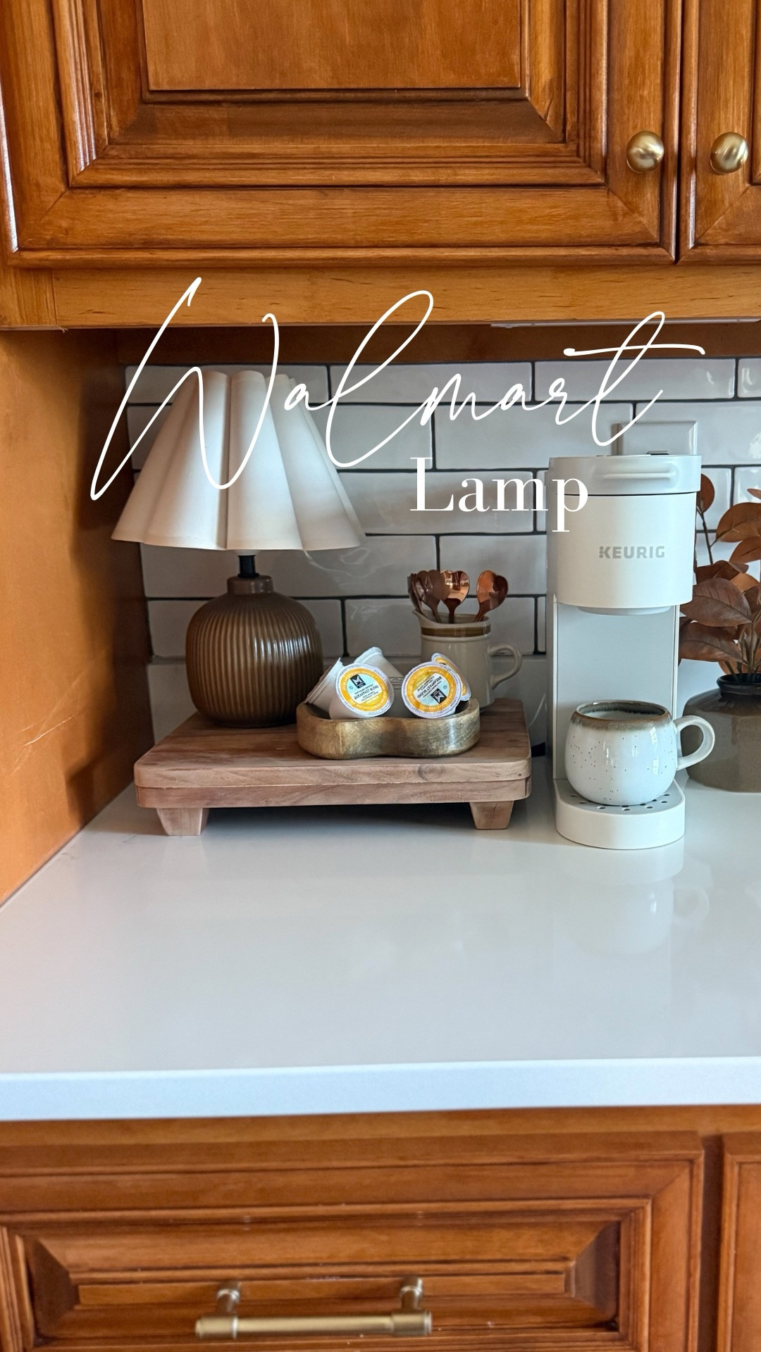 The coziest countertop lamp from Walmart! This scalloped lamp comes in three colors and the brown is the perfect fall touch! 🤎 

#LTKSeasonal #LTKFindsUnder50 #LTKHome