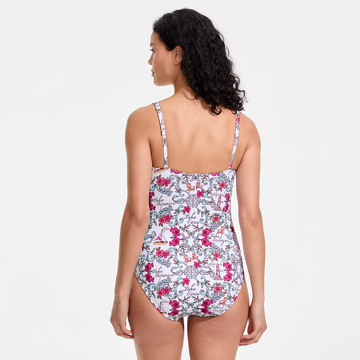 Women's LE x T and T The Tiffany Square Neck One Piece | Lands' End (US)