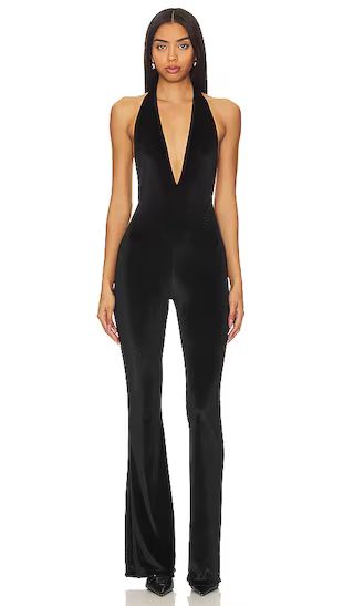 Iman Midnight Velvet Jumpsuit in Black | Revolve Clothing (Global)