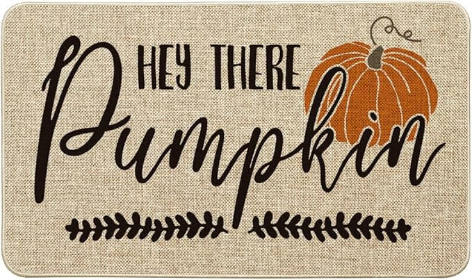 Artoid Mode Hey There Pumpkin Decorative Doormat, Seasonal Fall Halloween Thanksgiving Holiday Lo... | Amazon (US)