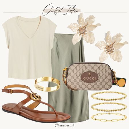 Super cute satin midi skirt and new Gucci sandals for spring 😍🌸 

#LTKSeasonal #LTKfindsunder50 #LTKshoecrush