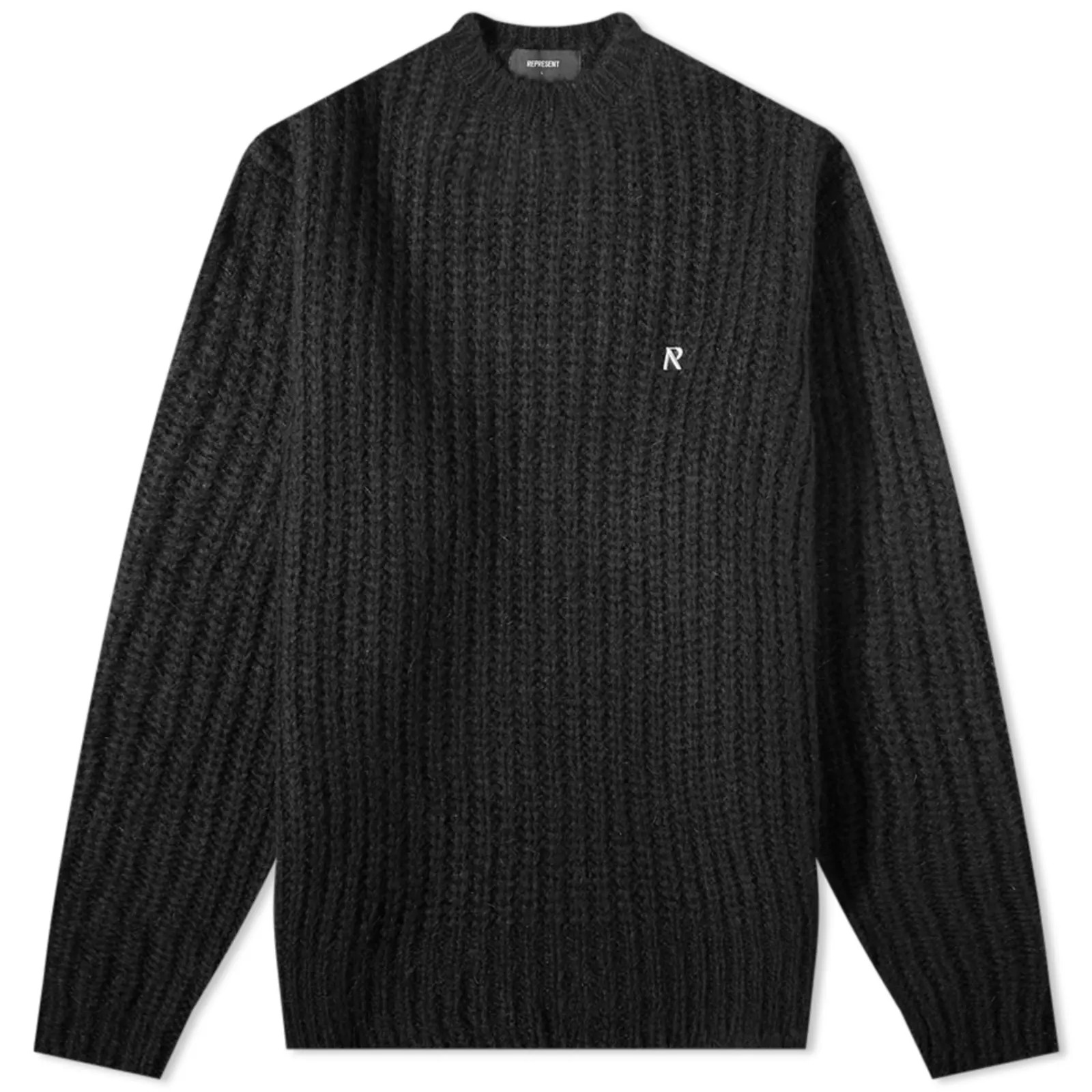 Represent Heavy Rib Knitted Sweater Black | END. | End Clothing (UK & IE)