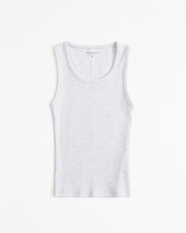 Essential Tuckable High Scoopneck Rib Tank | Abercrombie & Fitch (US)