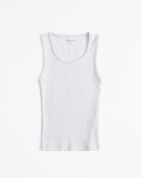 Essential Tuckable High Scoopneck Rib Tank | Abercrombie & Fitch (US)