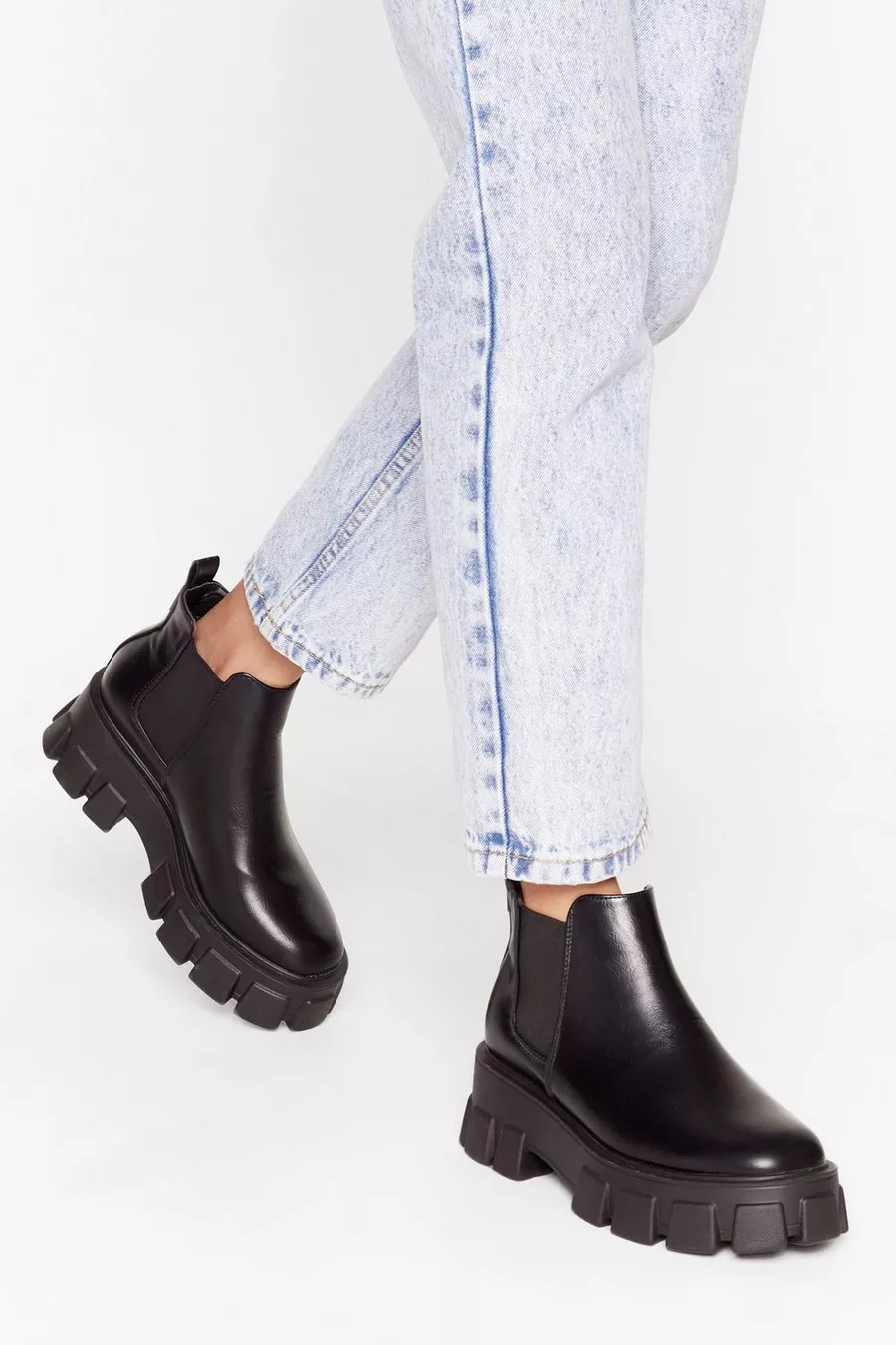 Cleated Chunky Chelsea Boots | Nasty Gal (US)