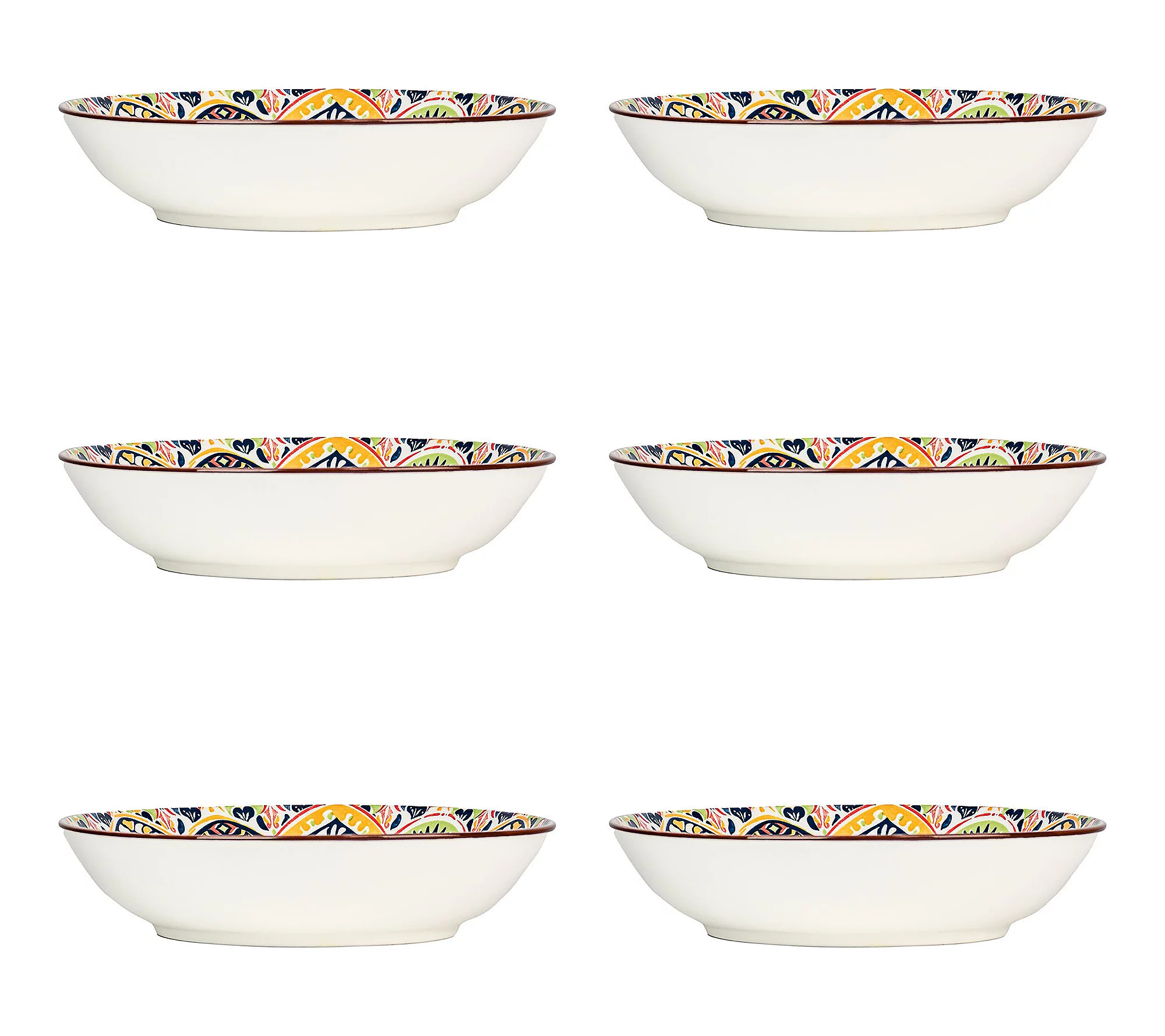 10 Strawberry Street Set of 6 Fiesta Bloom Past a Plates | QVC