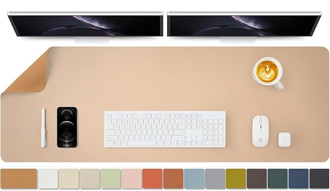 Large Cork Desk Mat - 47.2"x 17" Desk Pad for Office and Home - Ideal for Large Mouse Pad and Des... | Amazon (US)