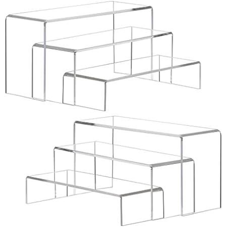Claytonic Large 6-PC Clear Acrylic Display Risers for Funko POP figures,Retail Display, Display Rise | Amazon (US)