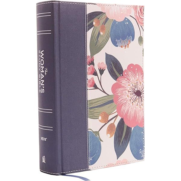 NIV, Beautiful Word Bible, Updated Edition, Peel/Stick Bible Tabs, Cloth over Board, Floral, Red Let | Amazon (US)