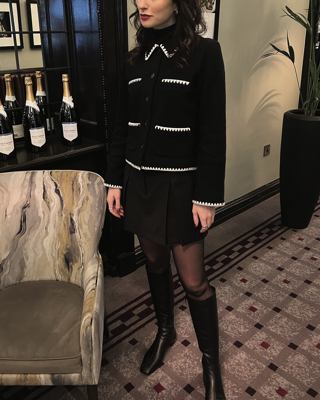 arket, wolford, selfridges, by far, net-a-porter, cos, lululemon, john lewis, black mini skirt, pleated skirt, jacket, knee high boots, bodysuit, silver hoops, streetwear, winter outfit, winter outfit ideas 

#LTKstyletip LTKFestiveSaleUK #LTKeurope