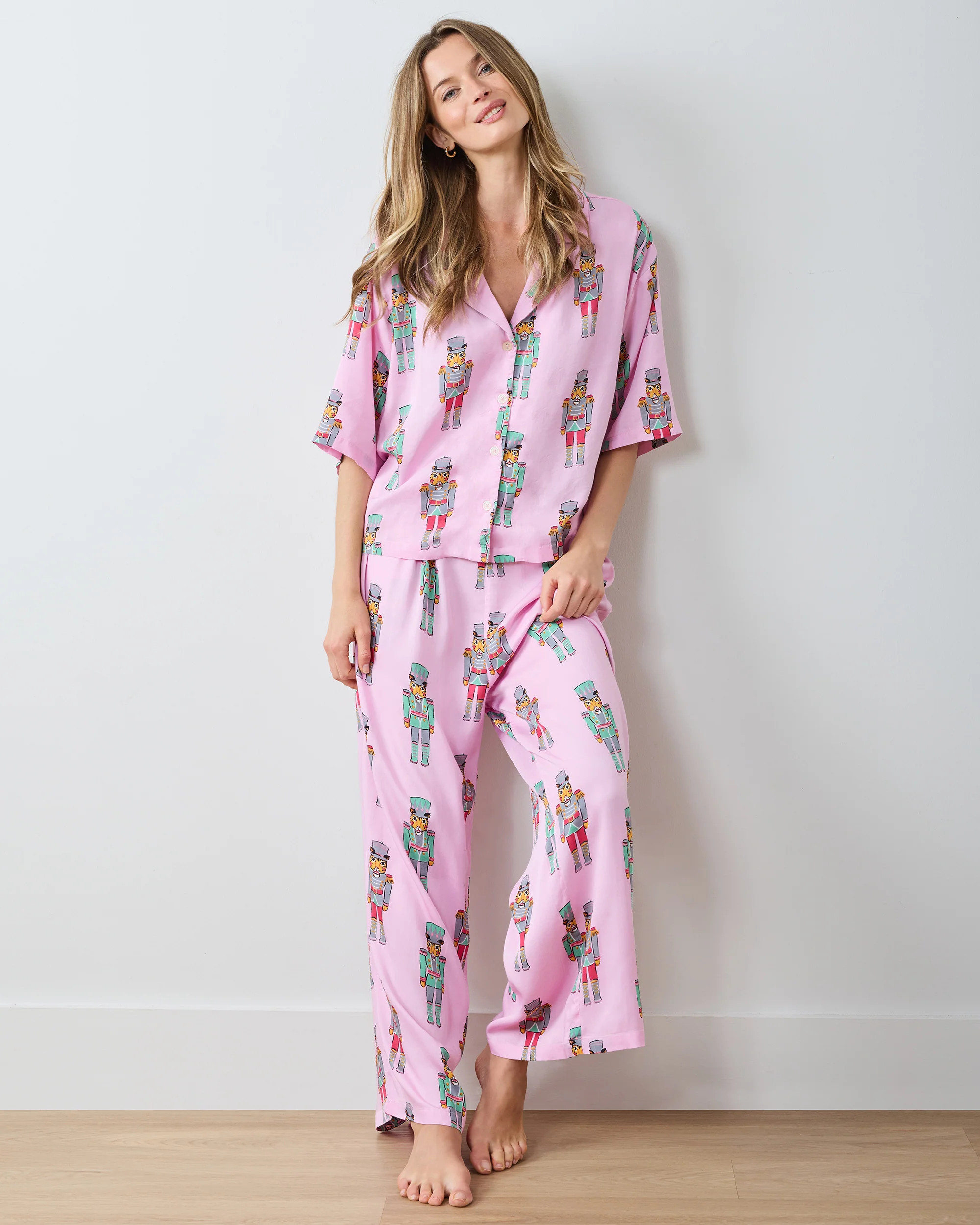 Leopard Nutcrackers - Eco Satin Wildest Dreams Set - Pink Candy Cane | Printfresh