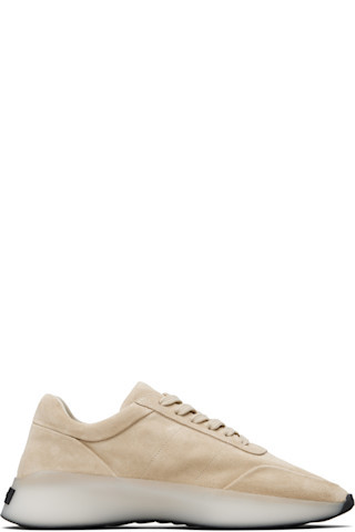 Beige Suede Vintage Runner Sneakers | SSENSE