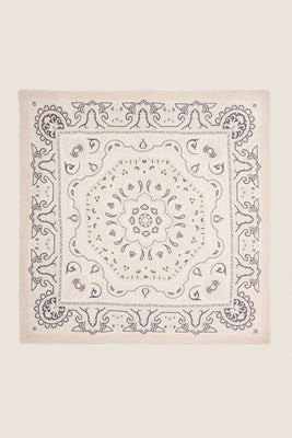 Cream Bandana Silk Cashmere Blend Large Scarf | Tuckernuck (US)