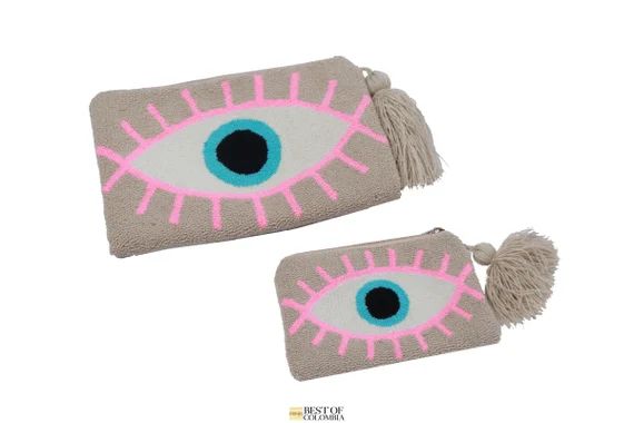 Eye Clutches - Wayuu Fuzzy Clutch Natural Color | Etsy (US)