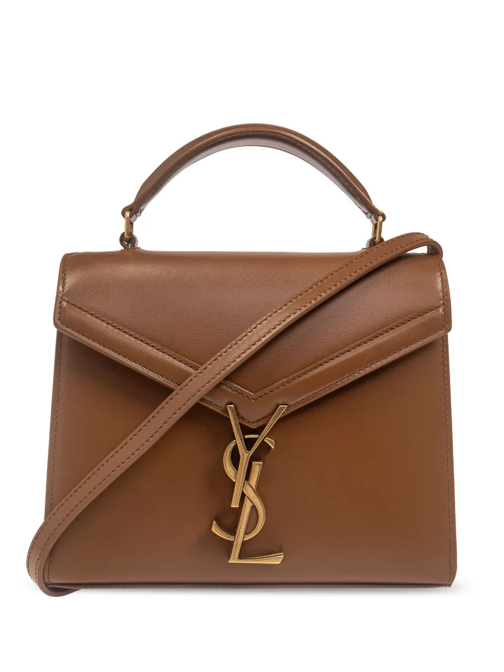Saint Laurent Mini Cassandra Bag | Brown | FARFETCH | Farfetch Global