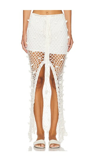 Crochet Skirt in White | Revolve Clothing (Global)