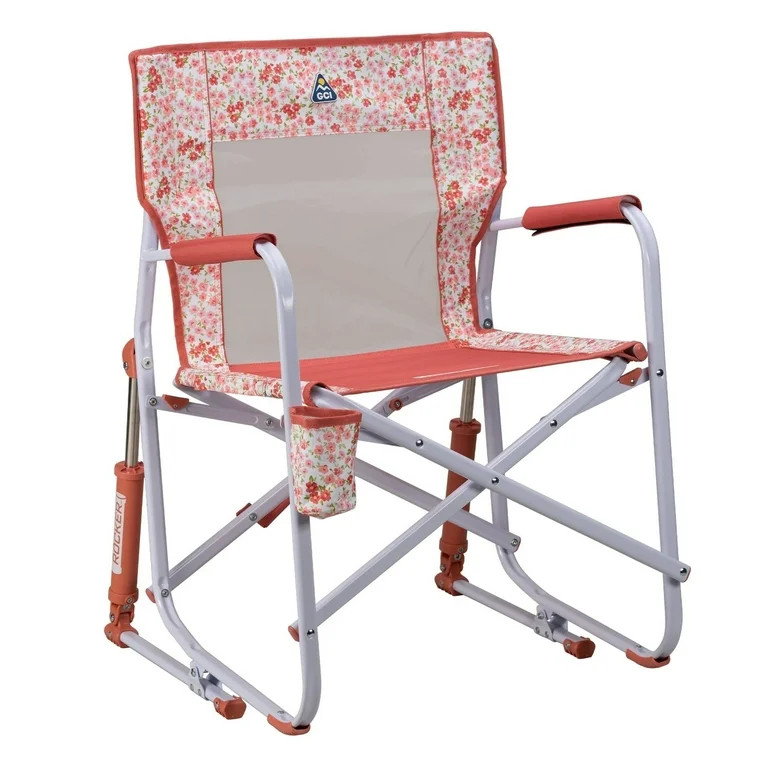 GCI Outdoor Freestyle Rocker Foldable Rocking Camp Chair, Pink Sundress | Walmart (US)