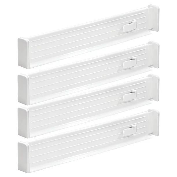 mDesign Expandable Dresser Drawer Organizer, Adjustable Drawer Divider, Foam Ends, Strong Secure ... | Walmart (US)