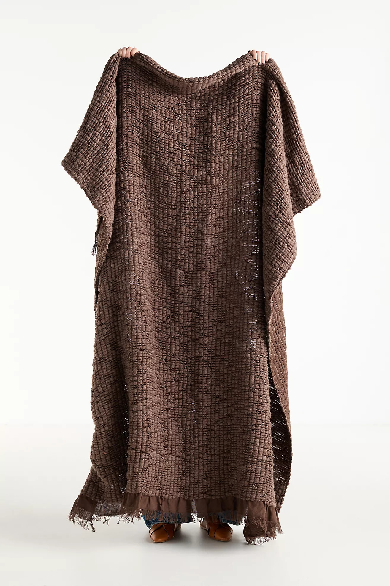 Gauze Fringe Woven Throw Blanket | Anthropologie (US)