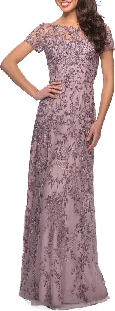 Lace Column Gown | Nordstrom