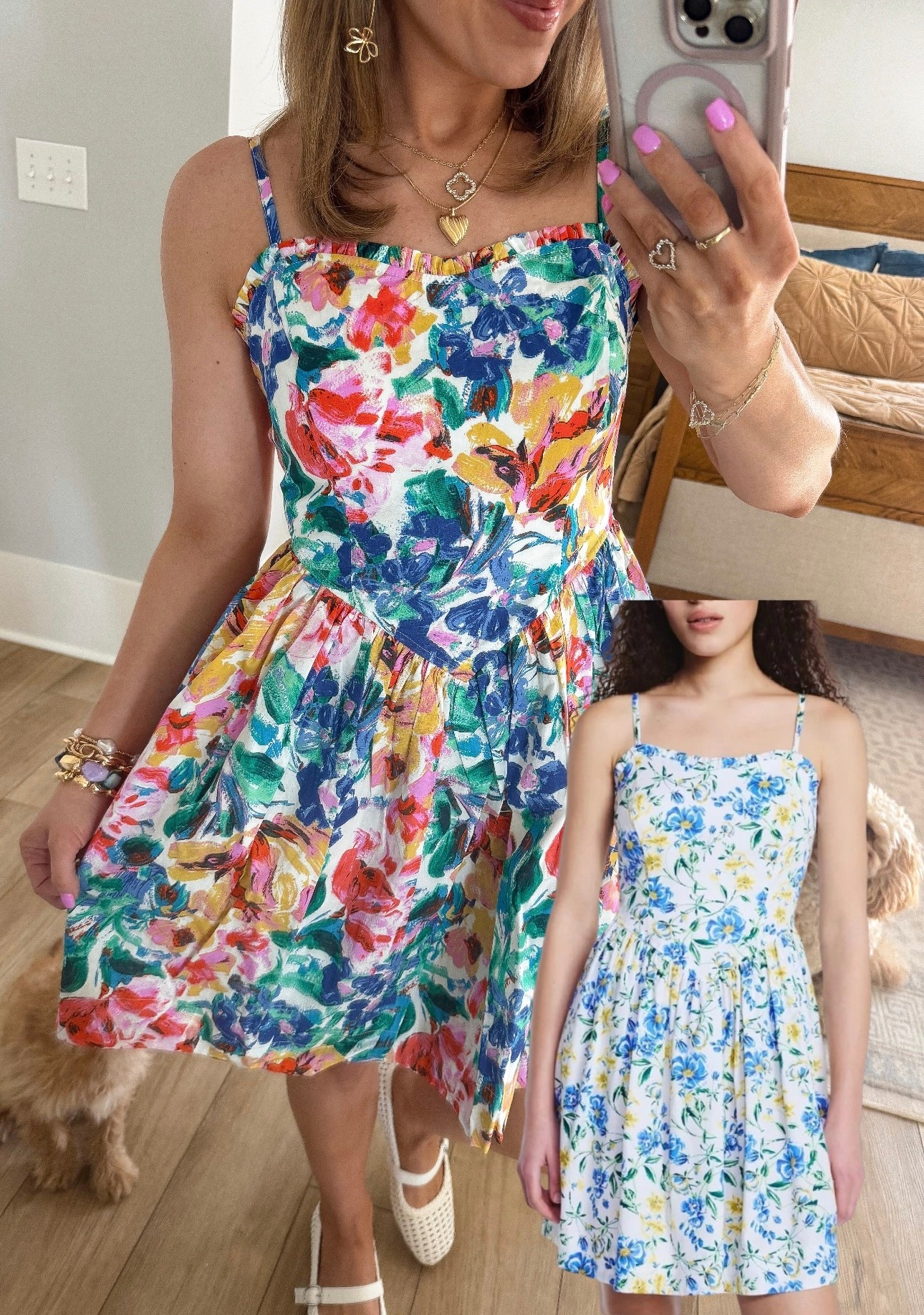 This Walmart spring dress is even prettier in person 🌸💐

The colorful floral print, flattering fitted bodice, and flowy skirt make this such a dreamy spring and Easter outfit. It’s lightweight, easy to wear, and perfect for brunch, showers, church, or vacation nights.

I love that it comes in multiple floral prints — both are SO good. Paired mine with woven flats and layered gold jewelry for an effortless feminine look.

Walmart dresses are truly on another level this season.

#WalmartDress #WalmartFashion #SpringDress #FloralDress #EasterOutfit #BrunchOutfit #AffordableFashion #WalmartFinds #VacationStyle #FeminineOutfit