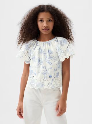 Kids Eyelet Flutter Shirt | Gap (US)
