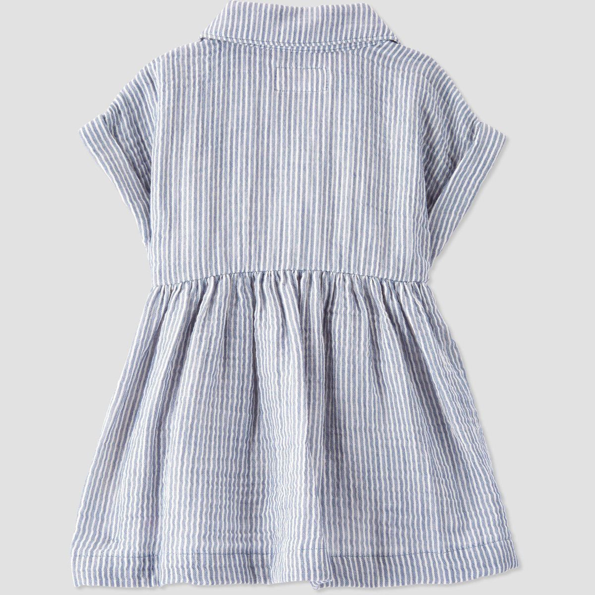 Little Planet by Carter's Organic Baby Girls' Gauze Striped Dress - Blue | Target