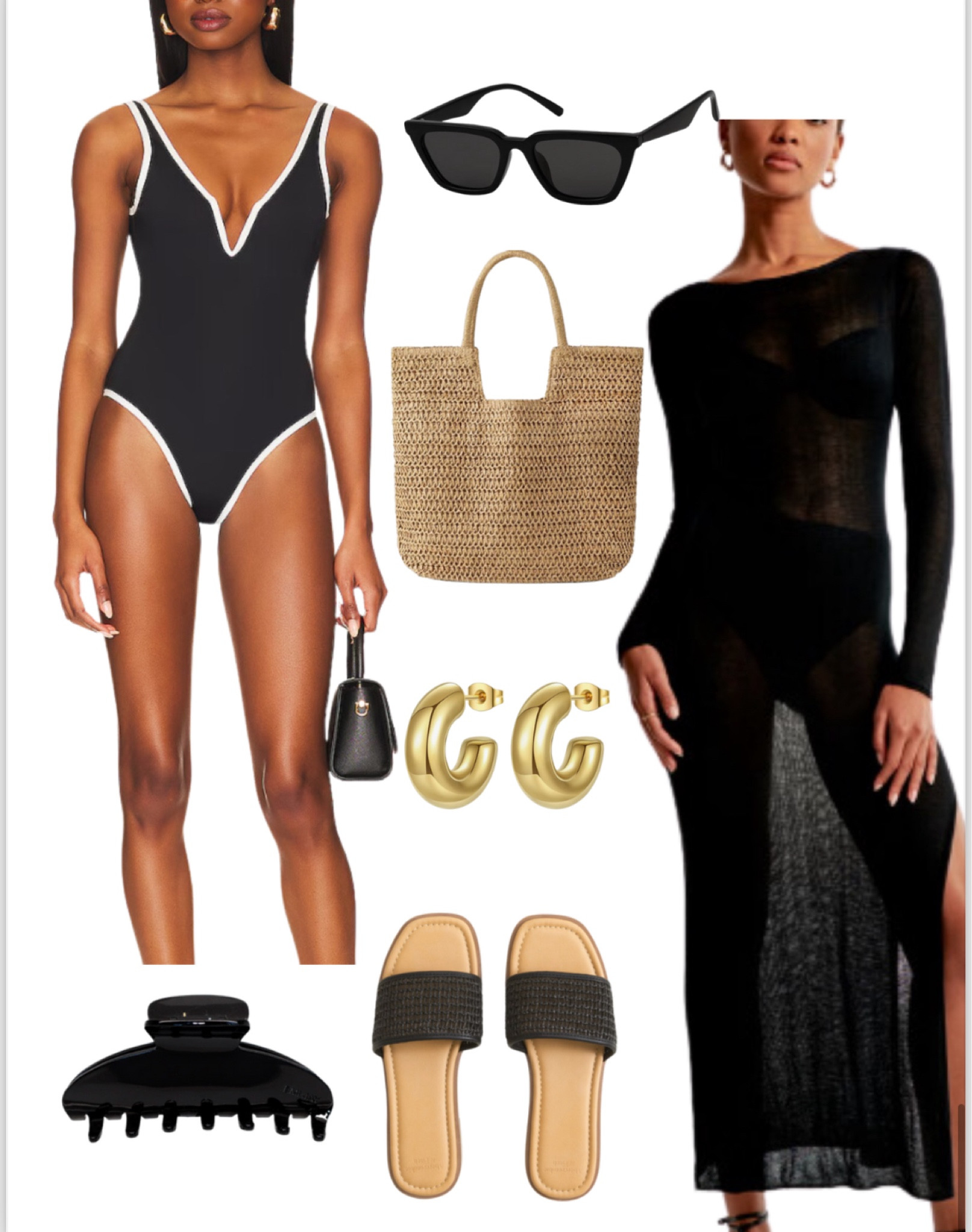chic poolside look 🖤